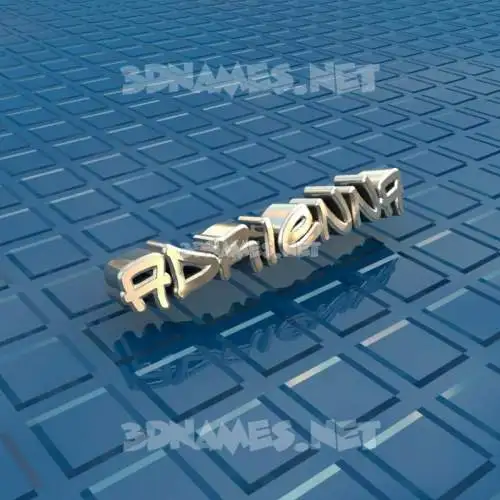adrienna in Blue Bling style - 3D name wallpaper