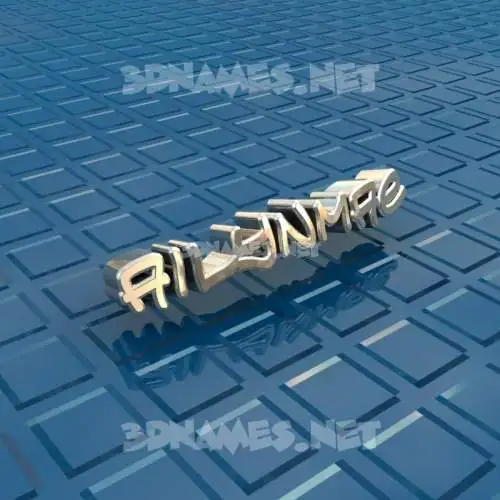 ailynmae in Blue Bling style - 3D name wallpaper