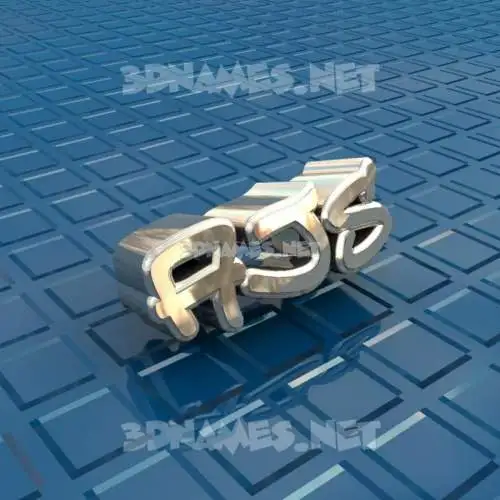 ajs in Blue Bling style - 3D name wallpaper