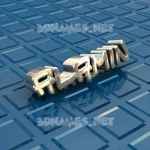 alamin in Blue Bling style - 3D name wallpaper