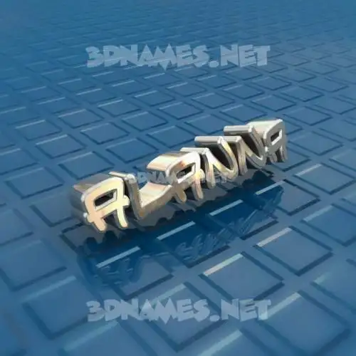 alanna in Blue Bling style - 3D name wallpaper