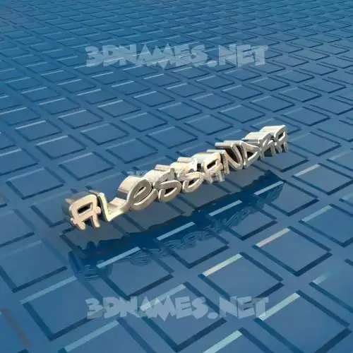 alessandra in Blue Bling style - 3D name wallpaper