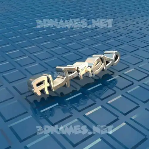 alfredo in Blue Bling style - 3D name wallpaper