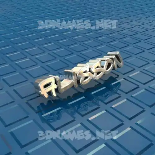 alisson in Blue Bling style - 3D name wallpaper