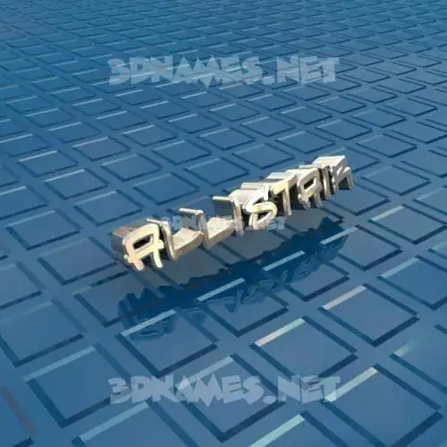 allistair in Blue Bling style - 3D name wallpaper