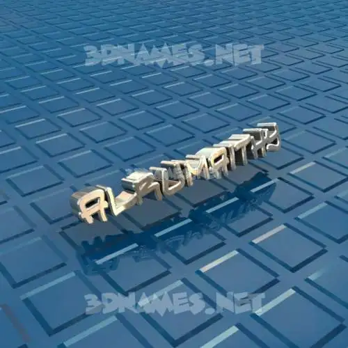 alrumaithy in Blue Bling style - 3D name wallpaper