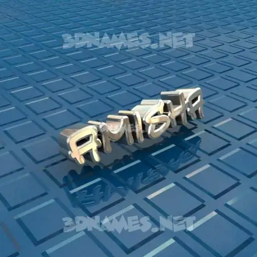 amisha in Blue Bling style - 3D name wallpaper