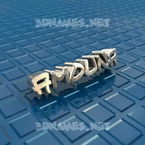 amouna in Blue Bling style - 3D name wallpaper