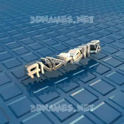 andrew z in Blue Bling style - 3D name wallpaper
