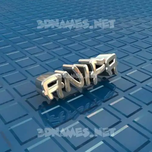 anifa in Blue Bling style - 3D name wallpaper