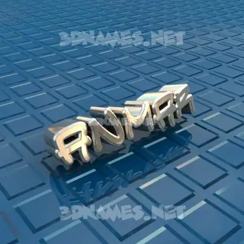 anmar in Blue Bling style - 3D name wallpaper