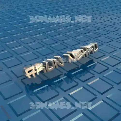 arun nehru in Blue Bling style - 3D name wallpaper