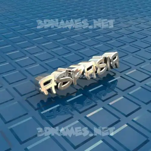 aspasia in Blue Bling style - 3D name wallpaper