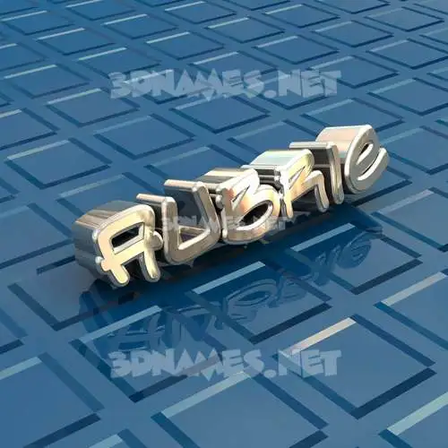 aubrie in Blue Bling style - 3D name wallpaper