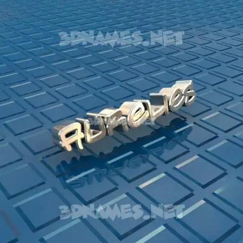 aurelies in Blue Bling style - 3D name wallpaper