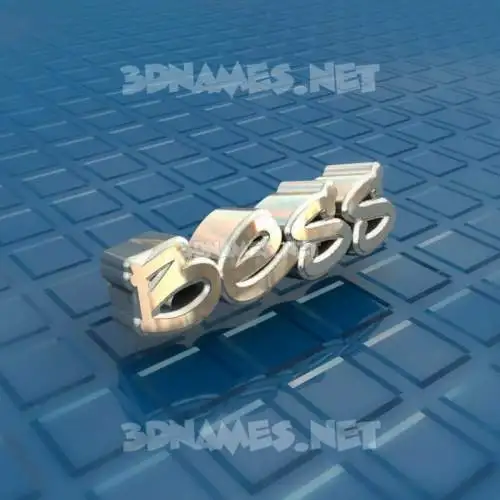 bess in Blue Bling style - 3D name wallpaper