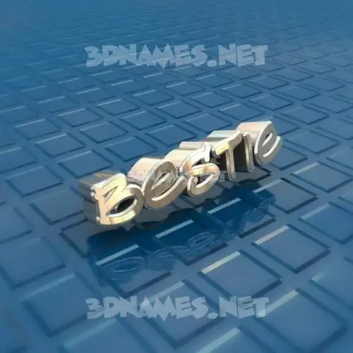 bestie in Blue Bling style - 3D name wallpaper