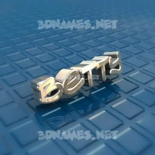 betty in Blue Bling style - 3D name wallpaper