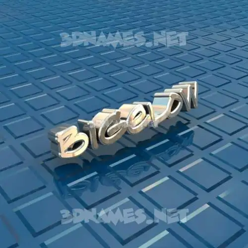 bigelow in Blue Bling style - 3D name wallpaper