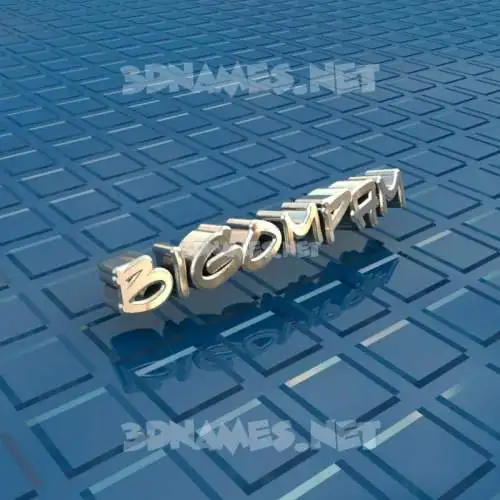 bigompam in Blue Bling style - 3D name wallpaper bigompam in Blue Bling style - 3D name wallpaper