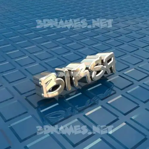 birsa in Blue Bling style - 3D name wallpaper