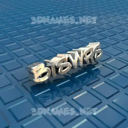 biswas in Blue Bling style - 3D name wallpaper