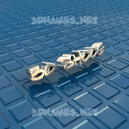 bo shoog in Blue Bling style - 3D name wallpaper
