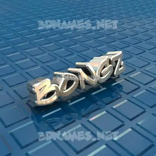 bongz in Blue Bling style - 3D name wallpaper