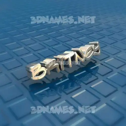 britney in Blue Bling style - 3D name wallpaper