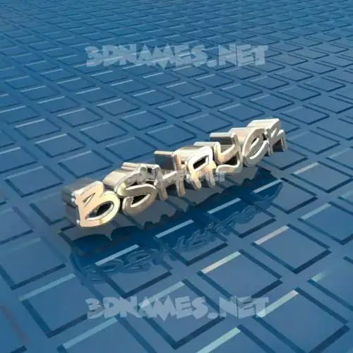 bshayer in Blue Bling style - 3D name wallpaper