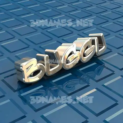 buggu in Blue Bling style - 3D name wallpaper