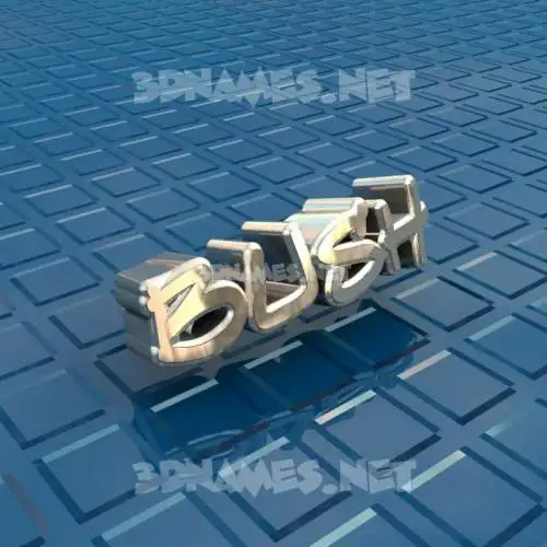 bush in Blue Bling style - 3D name wallpaper bush in Blue Bling style - 3D name wallpaper