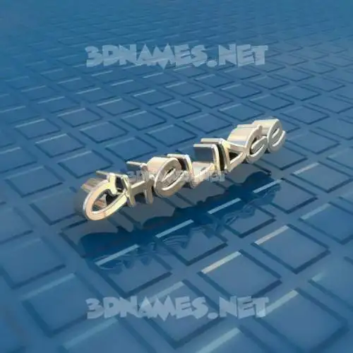 chelidge in Blue Bling style - 3D name wallpaper
