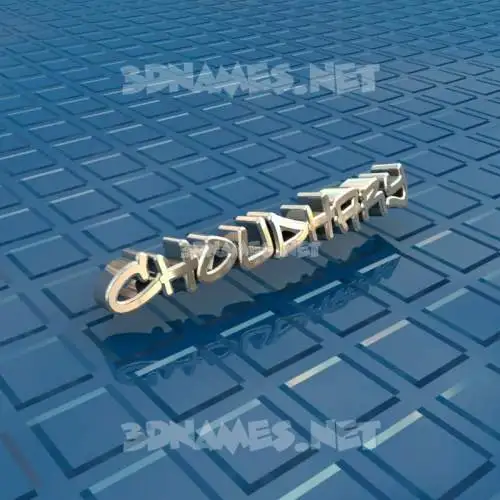choudhary in Blue Bling style - 3D name wallpaper
