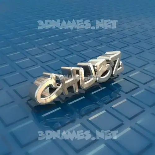 chubz in Blue Bling style - 3D name wallpaper