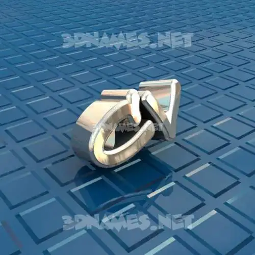 cv in Blue Bling style - 3D name wallpaper