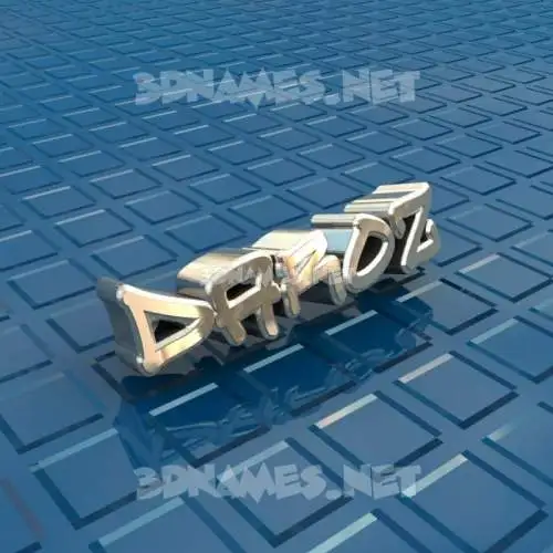 daroz in Blue Bling style - 3D name wallpaper