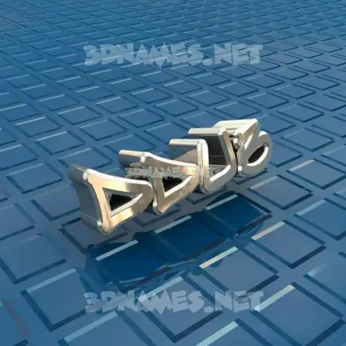 ddub in Blue Bling style - 3D name wallpaper
