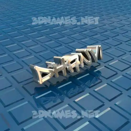 dhanvi in Blue Bling style - 3D name wallpaper