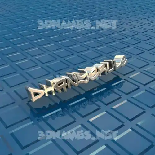 dhanyerule in Blue Bling style - 3D name wallpaper