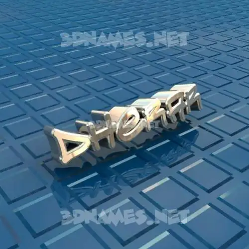 dherar in Blue Bling style - 3D name wallpaper