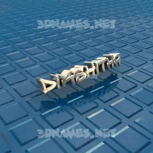 dikshitha in Blue Bling style - 3D name wallpaper