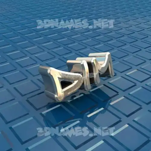 dim in Blue Bling style - 3D name wallpaper
