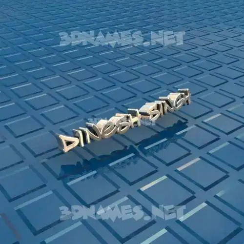 dinesh singh in Blue Bling style - 3D name wallpaper