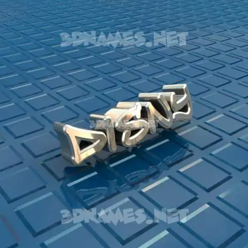 disny in Blue Bling style - 3D name wallpaper