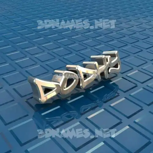 dodhy in Blue Bling style - 3D name wallpaper