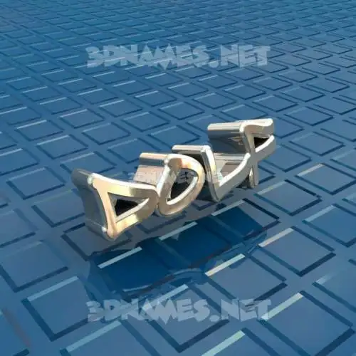 dolf in Blue Bling style - 3D name wallpaper