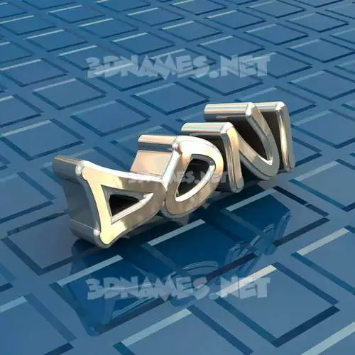 doni in Blue Bling style - 3D name wallpaper