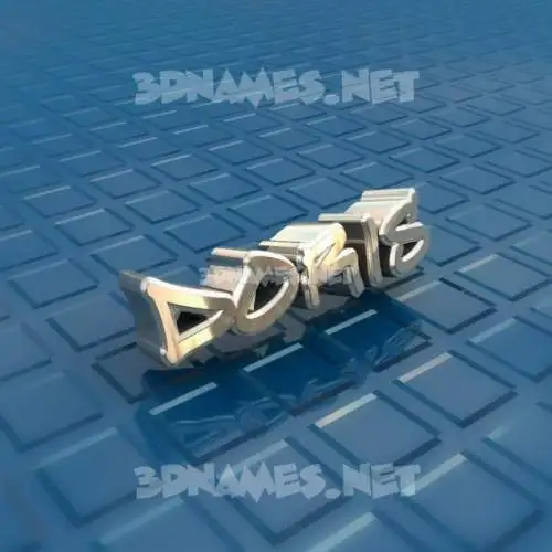 doris in Blue Bling style - 3D name wallpaper