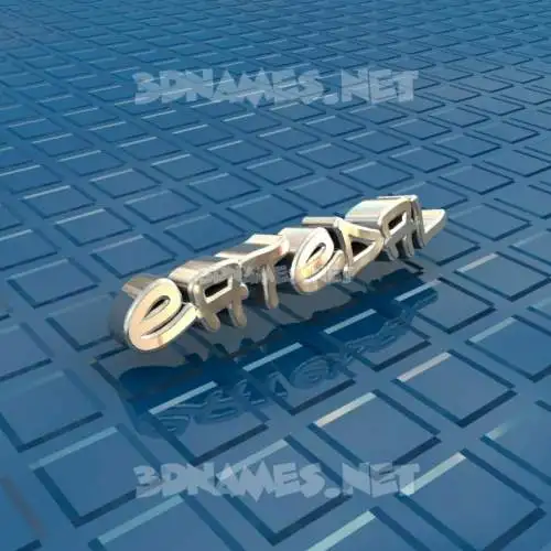 eatedal in Blue Bling style - 3D name wallpaper